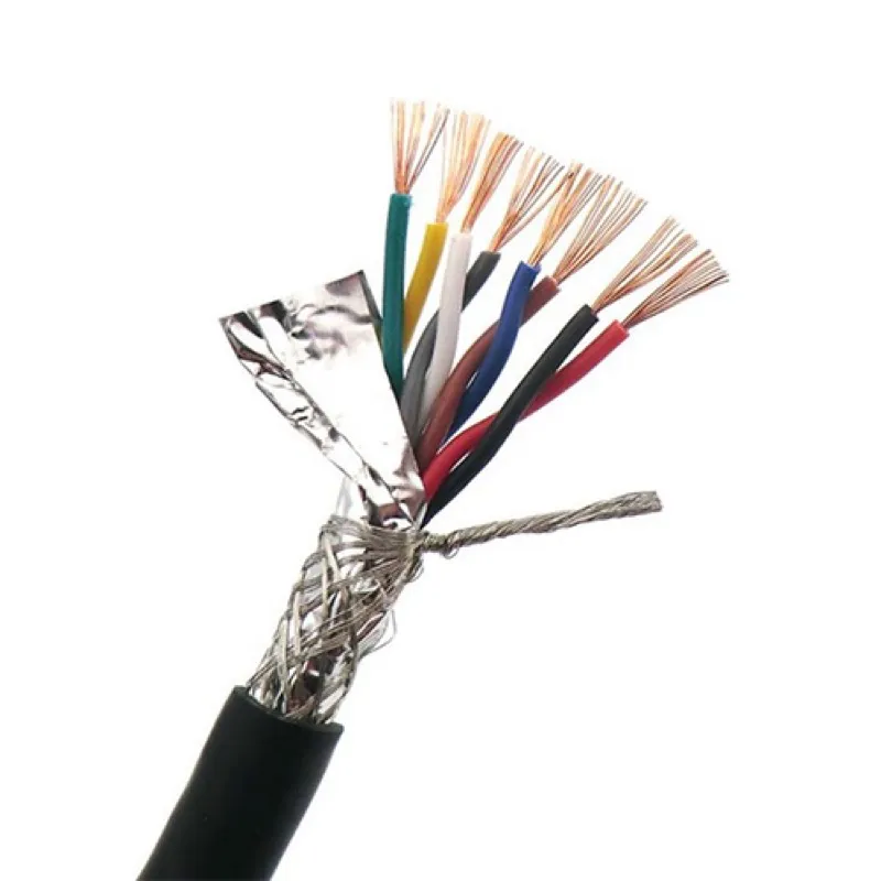 KVV unshielded PVC control cable with multiple colored cores visible